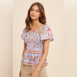 NWT In Loom Floral Blouse (Size S)